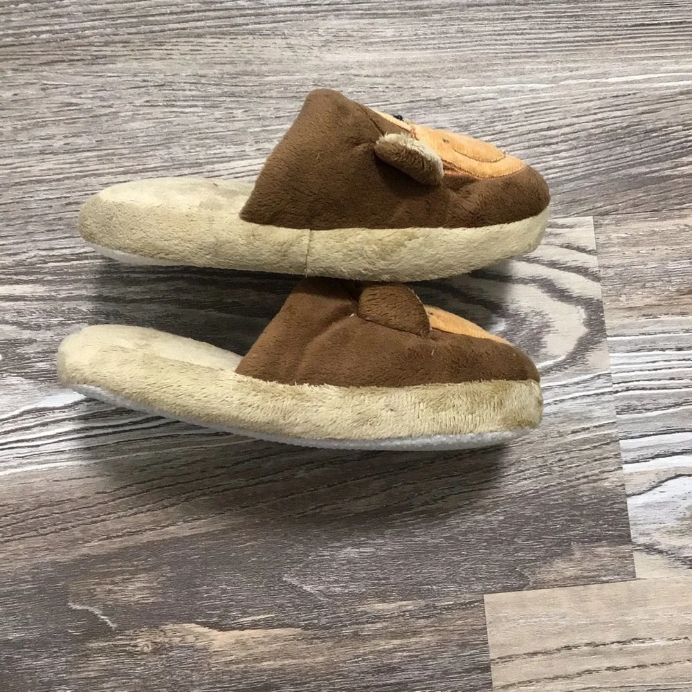 Avon Blinky Buddies Monkey Brown Slippers Small 11-12 NWT